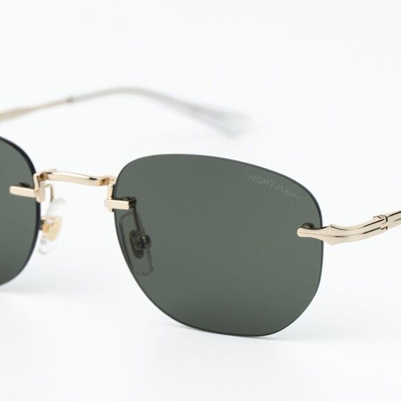 Montblanc Women Sunglasses Gold Grey Square Rimless MB0303S 001 NEW AUTHENTIC main image 6
